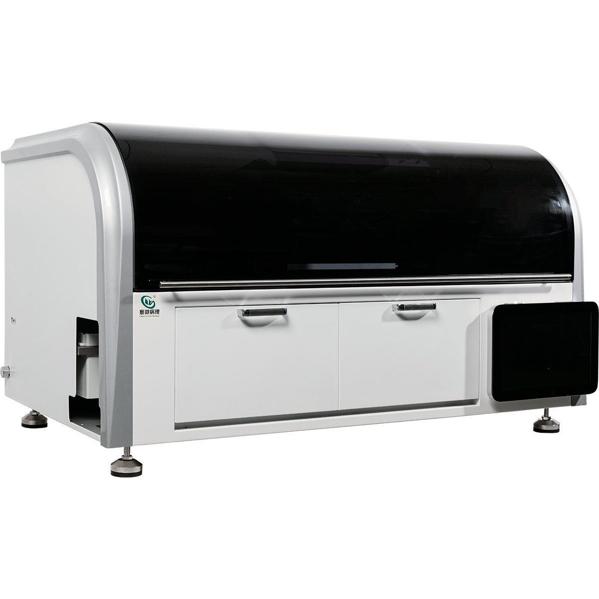 Corador de lâminas automático CW-1000 EasyPath para histologia, 780 lâminas/hora, 32 cubas, sistema ARS inteligente e integração com montador CW-800.