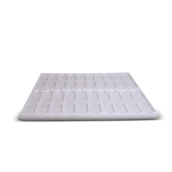 Plastic tray for reading slides - White