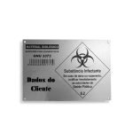 Placa de Identificação Personalizada 165x95mm - Frontal